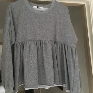 Gray Sweatshirt Sweater